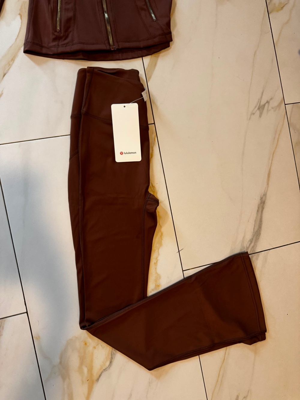 lululemon athletica Brown Zip Jacket & Flare Pants Set - Picture 2 of 3